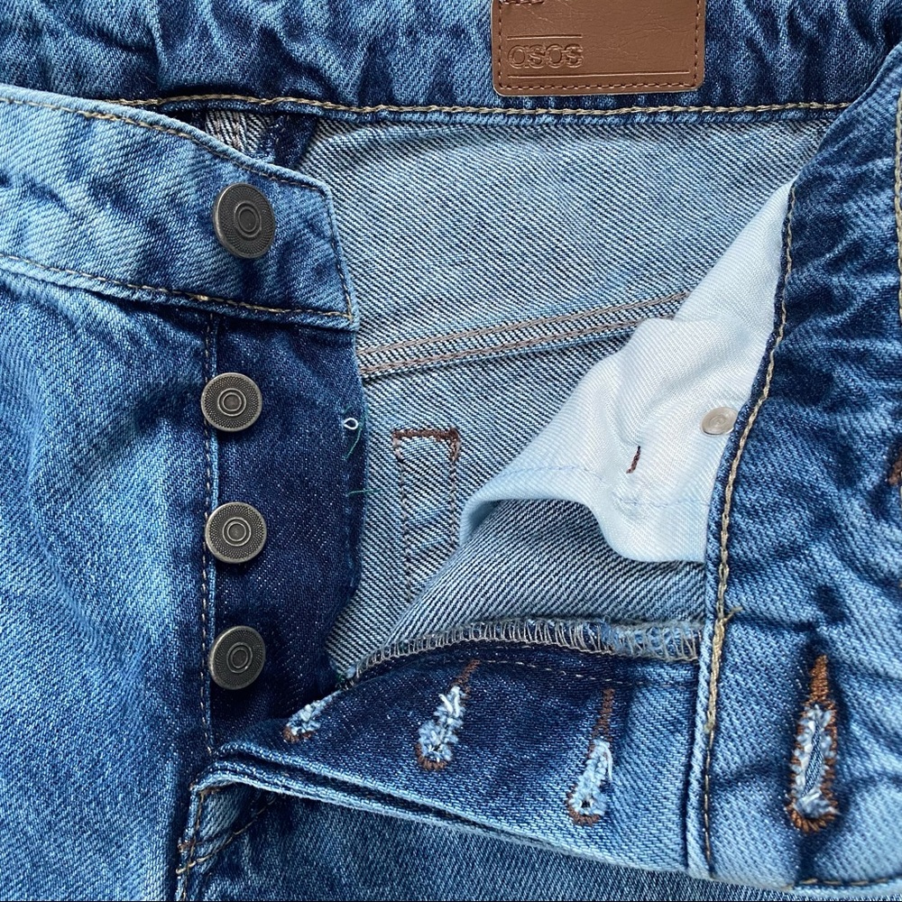 ASOS Distressed Button Fly Jeans - Picture 4 of 9